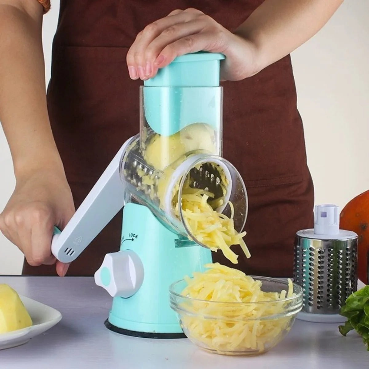 RallaPro™: Rallador profesional 3 en 1 de verduras y frutas.